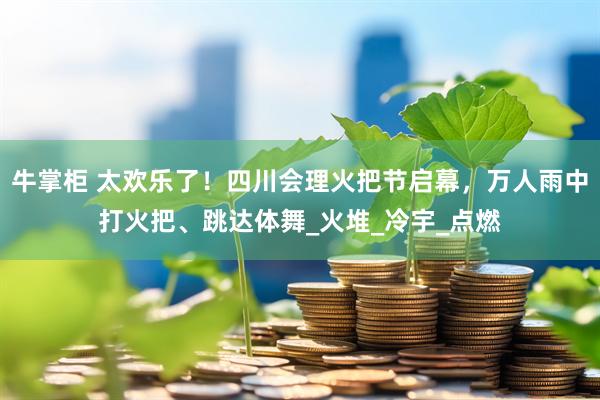 牛掌柜 太欢乐了！四川会理火把节启幕，万人雨中打火把、跳达体舞_火堆_冷宇_点燃